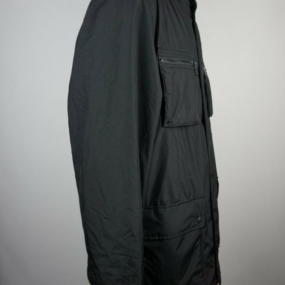 Express Men's Coat Jacket Black Hooded Size XL - Picture 2 of 11